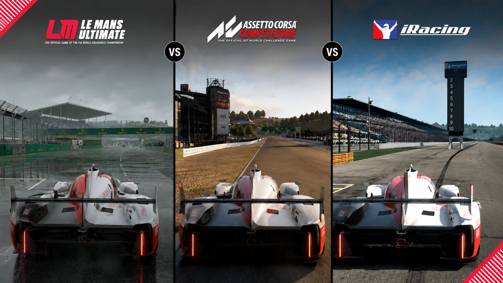 LMU vs iRacing vs ACC — comparatif simulateur simracing 2026 — SimTek Performance